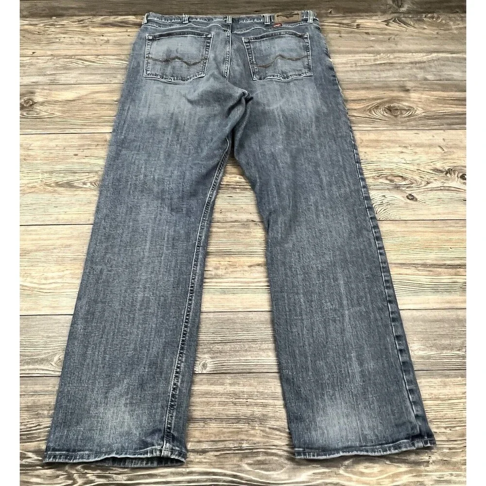 Wrangler Jeans Mens 36x30 Blue Wash Relaxed Straight Western Denim Pants 99RSTIL